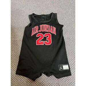 Air Jordan Baby Boys Black Sleeveless Romper 12 month